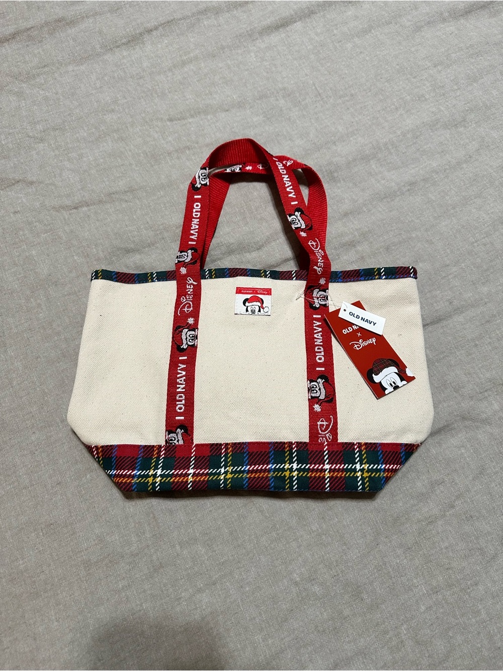 NEW Old Navy x Disney Mini Cream Canvas Tote